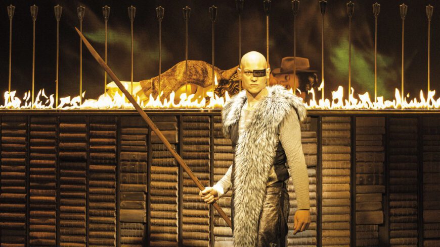 Stephan Bootz (Wotan) und Yamina Maamar (Brünnhilde) (Foto Peter Litvai)