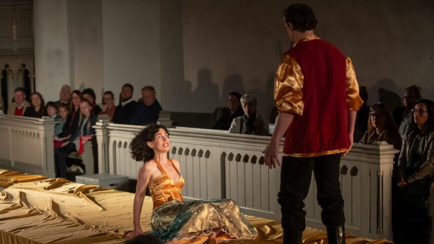 Anna Vishnevska (Judith) und Hannes Lindenblatt (Holofernes) (Foto UckerOper/Carola Voigt)