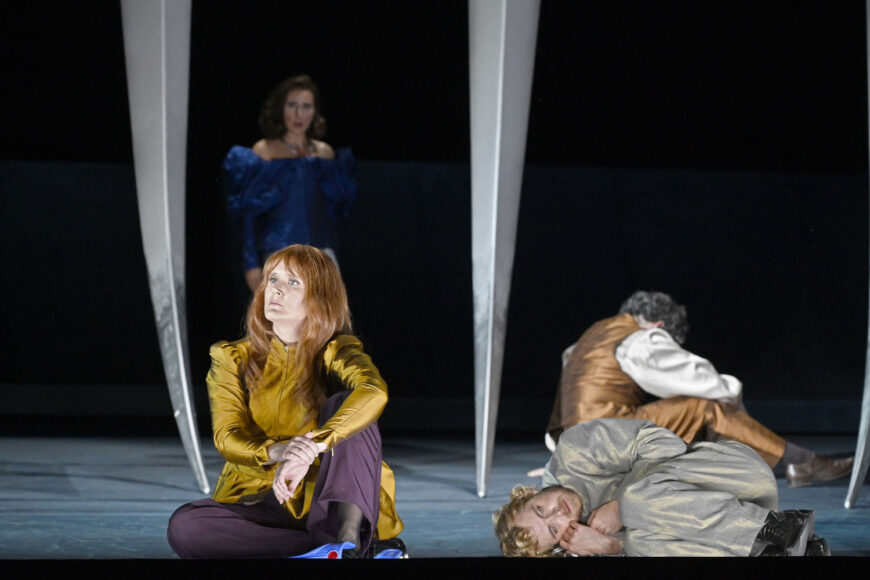 Iida Antola (Rachel), Maria Rosendorfsky (Prinzessin Eudoxie), Joshua Spink (Léopold) und Markus Francke (Eléazar) (Foto Jochen Klenk)